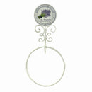 Portasciugamani ad Anello 19,5x6xh38 cm in Metallo Lavanda Bianco