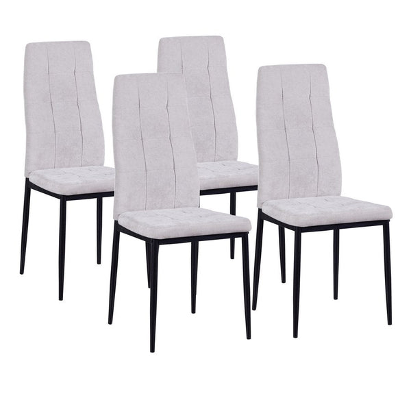 online Set 4 Sedie 42x52x98 cm in Tessuto Milano Grigio Chiaro