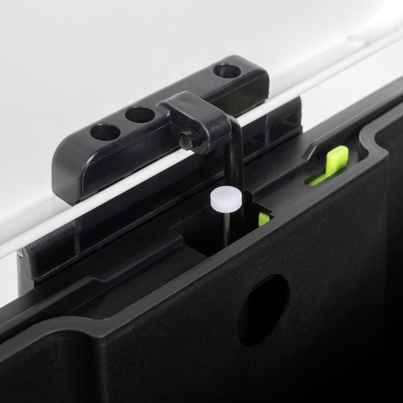 Pattumiera Rettangolare 27x22x39 cm Apertura a Pedale in Alluminio Emuca Bianco