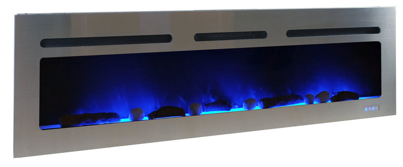 Bruciatore Elettrico da Incasso per Camini 2000W Chemin'Arte Brite Inox 3XL