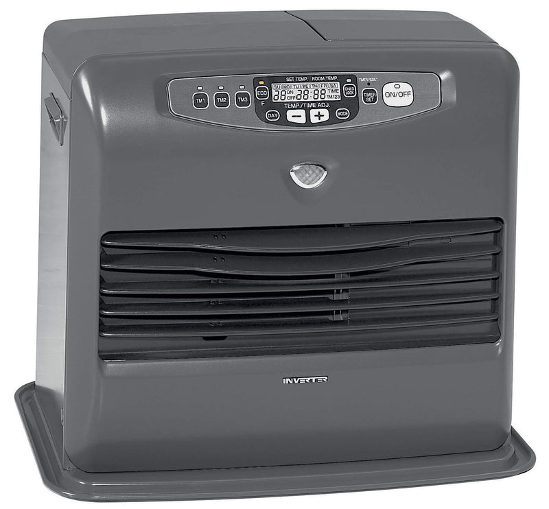 Stufa Elettrica a Combustibile Liquido Portatile 4650W Ventilata Karlsen Inverter 7747 Grigia