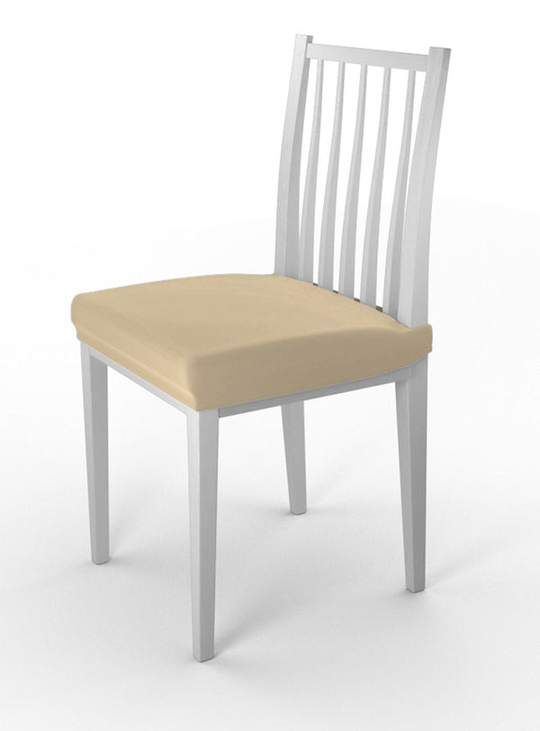 online Set 2 Coprisedie Elasticizzati in Poliestere Panna