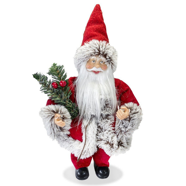 prezzo Pupazzo Babbo Natale H30 cm Rosso e Grigio