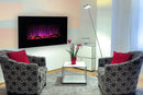 Camino Elettrico da Parete 45x84x14 cm Effetto Fiamma 1500W Marcus Nero