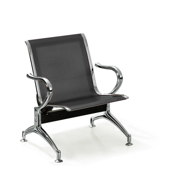 Panca per Sala d'Attesa 1 Posto in Acciaio Nero online