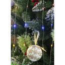 Set 14 Palle di Natale Ø8 cm in Polyfoam con Box Bianco e Oro