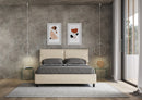 Letto Matrimoniale con Alzata Comoda Imbottito in Similpelle Sleeper Tortora Varie Misure