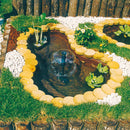 Laghetto Artificiale da Giardino 136x100x34 cm in Polietilene 220 Litri Verde