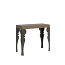 Consolle Allungabile 90-300x40x77 cm Paxon Premium Tortora Telaio Antracite 