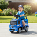 Camion della Polizia Cavalcabile 62,5x28,5x45 cm per Bambini Police Mercedes Blu