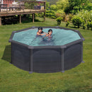 Piscina Rotonda Fuori Terra Ø350xh132 cm in Acciaio e PVC Gre Granada