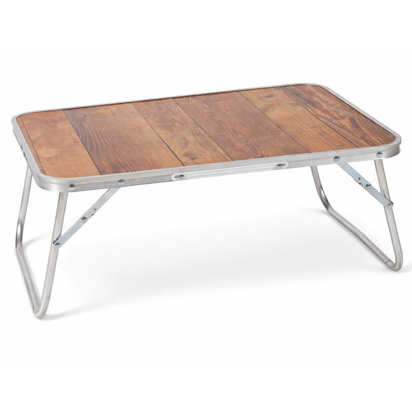 Tavolo Vassoio Pieghevole 60x40x25 cm Tavolino per Divano Letto in Alluminio e MDF Legno sconto