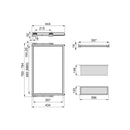 Kit 7 Aste Pantaloni e Vassoio per Armadio 800 mm in Acciaio Emuca Grigio Pietra