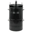 Barbecue Affumicatore a Carbone Carbonella 46,5x42,5x101 cm Griglia Ø47 cm Barrel Nero