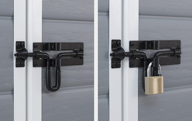 Casetta da Giardino Porta Attrezzi 129x103x196 cmin Resina Effetto Legno Keter Manor 4x3 Grigia