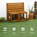 Set Tavolo e 3 Sedie da Giardino Pieghevoli in Legno Teak