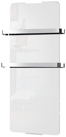 Scaldasalviette da Bagno in Vetro Temperato 120x46cm 1200W CheminArte Bianco