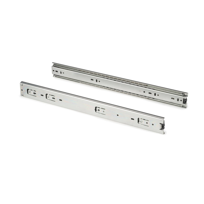 Set 2 Guide a Sfera per Cassetti H 51 mm in Acciaio Zincato Emuca Bianco