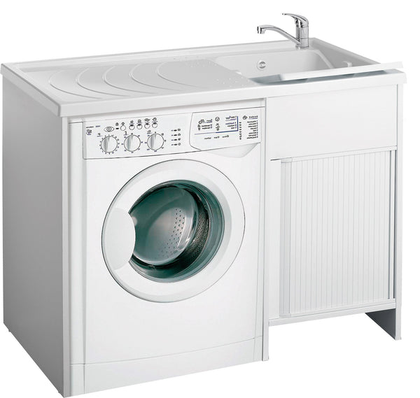 sconto Lavatoio e Coprilavatrice in PVC 109x60x89 cm Forlani Esterni Roc Lato Destro