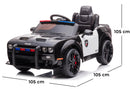 Macchina Elettrica della Polizia per Bambini 12V Dodge SRT Police Nera
