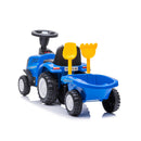 Trattore Cavalcabile con Rimorchio 91x29x44 cm per Bambini New Holland Blu