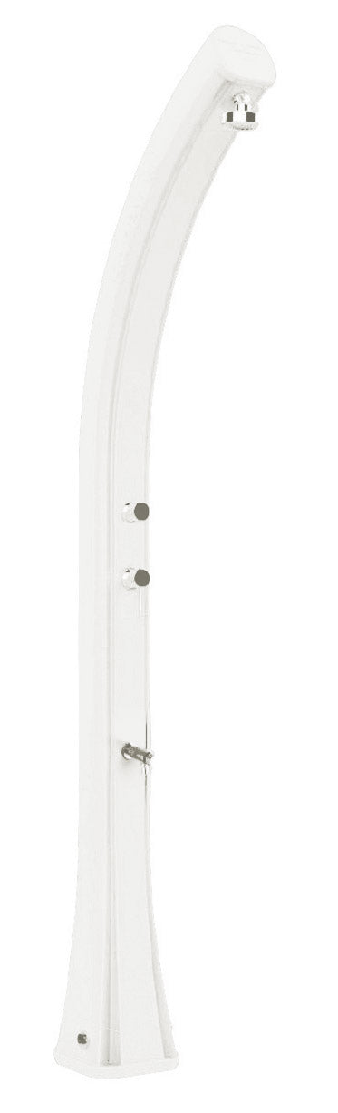 sconto Doccia Solare da Giardino 35L Miscelatore e Lavapiedi e Temporizzatore Arkema Happy XL Bianco