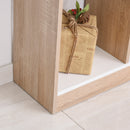Libreria 8 Ripiani 100x30x124 cm in MDF  Rovere e Bianco