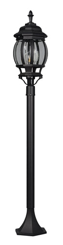 Lampada Palo da Esterno Attacco E27 in Alluminio Nero Opaco