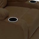 Poltrona Relax Reclinabile Manuale 100x76x94 cmin Microfibra Marrone