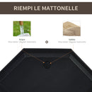 Base per Ombrellone da Giardino 96x96x9 cm in HDPE Nero