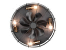Plafoniera con Ventilatore da Interno Attacco E27 Ø50 cm Metallo Nero Opaco