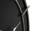 Orologio Argento Glam Ø60x4,5 cm in Ferro e MDF Argento e Nero