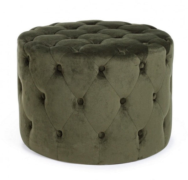 Pouf Lorella in Tessuto effetto Velluto Forest acquista