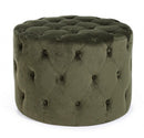 Pouf Lorella  in Tessuto effetto Velluto Forest
