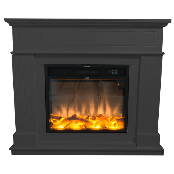 Camino Elettrico da Pavimento 110x95x25 cm Effetto Fiamma 1500W Sined Pienza Grigio Scuro acquista