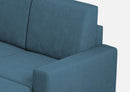 Divano 3 Posti con Pouf 208x155x85 cm Sakar in Tessuto Avio