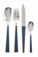 Servizio Set di Posate 24 Pezzi in Acciaio e Plastica Villa d'Este Home Tivoli Marea Grigio