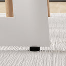 Tavolo da Pranzo Rotondo Moderno per 4 Persone Ø100x75 cm in MDF e Acciaio colore Legno Naturale e Bianco
