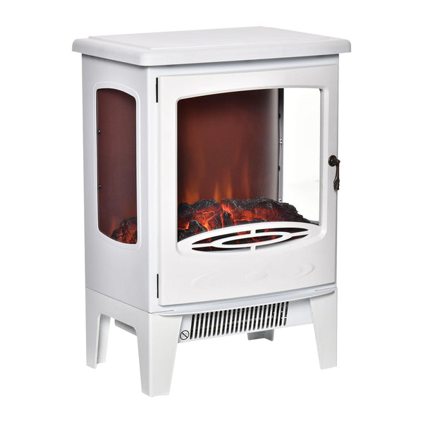 Camino Elettrico da Pavimento 39x26x54,8 cm Effetto Fiamma 2000W Bianco acquista