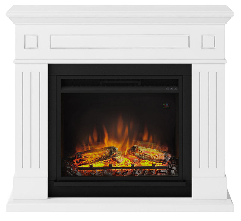 Camino Elettrico da Pavimento Effetto Fiamma 1500W Tagu Larsen Bianco