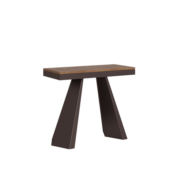 Consolle Allungabile 90-290x40x77 cm in Nobilitato Marrone prezzo