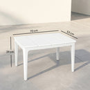 Tavolino da Caffè da Giardino 70x53x39 cm Bianco in PP Crema      