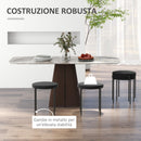 Set 4 Sgabelli Rotondi Ø41,5x46 cm in Tessuto Effetto Velluto Nero  