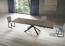 Tavolo Allungabile 180/284x90 cm Niket Tortora Gambe Antracite      