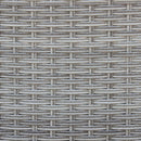 Divano con 2 Pouf Perù con Cuscini in Wicker Grigio