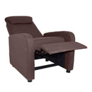 Poltrona Relax Reclinabile Manuale in Tessuto Marta Marrone