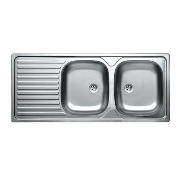 prezzo Lavello 116x50 cm 2 vasche e gocciolatoio sinistro