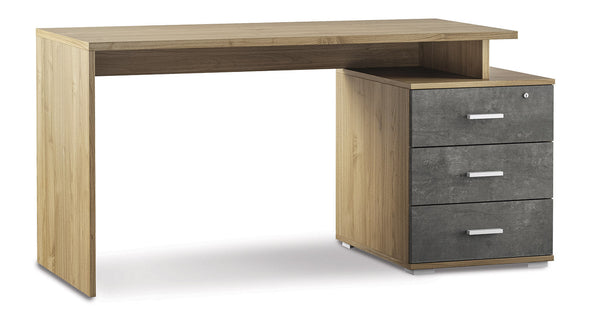 sconto Scrivania da Ufficio 3 Cassetti 154x76x55 cm Noce Stelvio/Noce