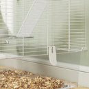 Gabbia per Roditori 73x47x80 cm Multilivello con Accessori Inclusi in Acciaio e PET Bianco  