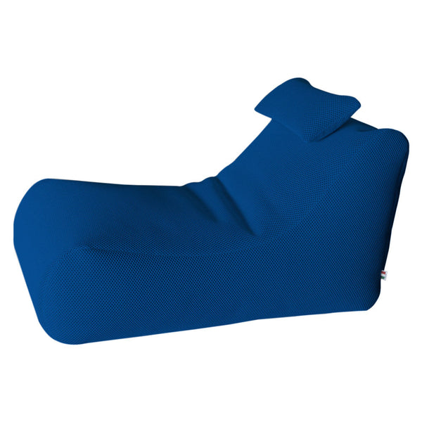 Lettino Chaise Lounge 120x70x65 cm con Cuscino in Poliestere Armonia Blu online